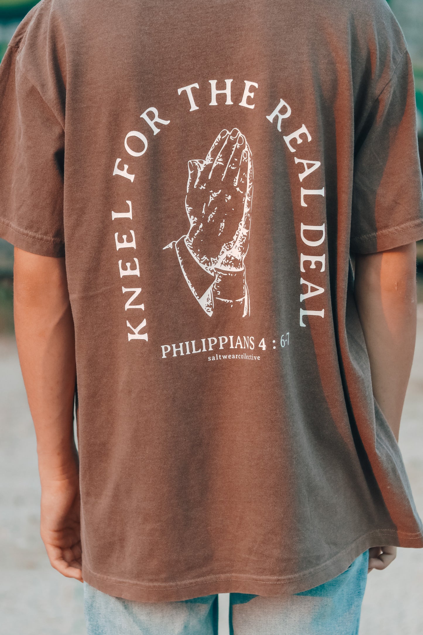 Vintage wash t-shirt Christian apparel front view