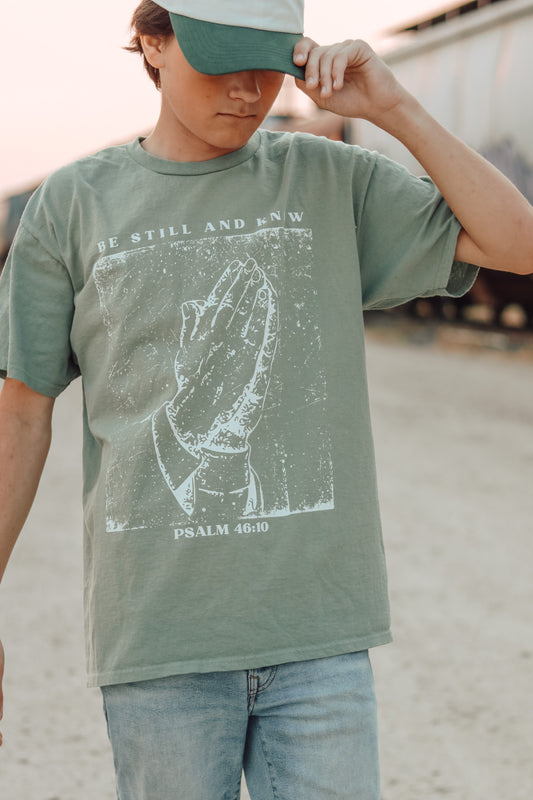 Be Still and Know Sage Green T-Shirt