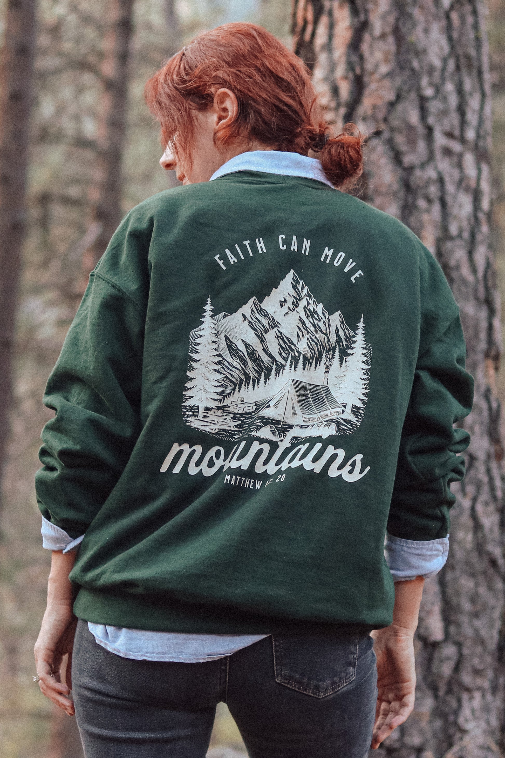 Faith Can Move Mountains Crewneck