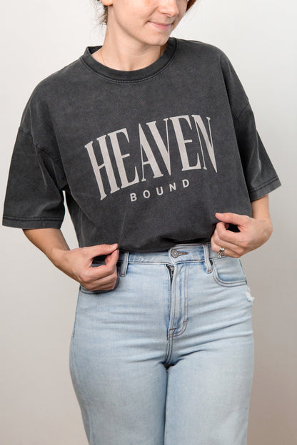 heavyweight cotton fabric on Heaven Bound tee