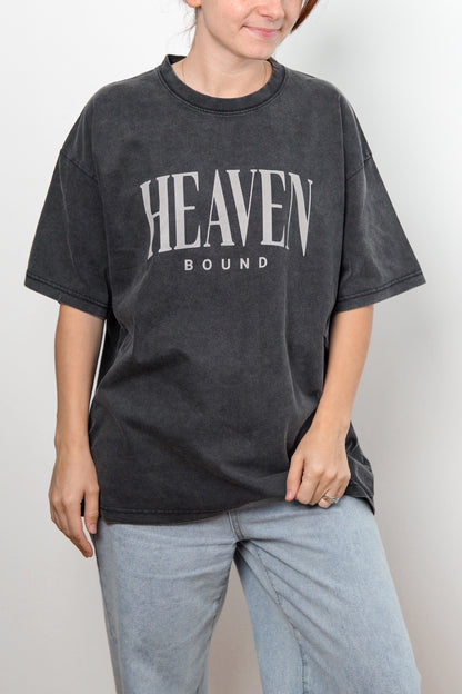 heavyweight cotton fabric on Heaven Bound tee