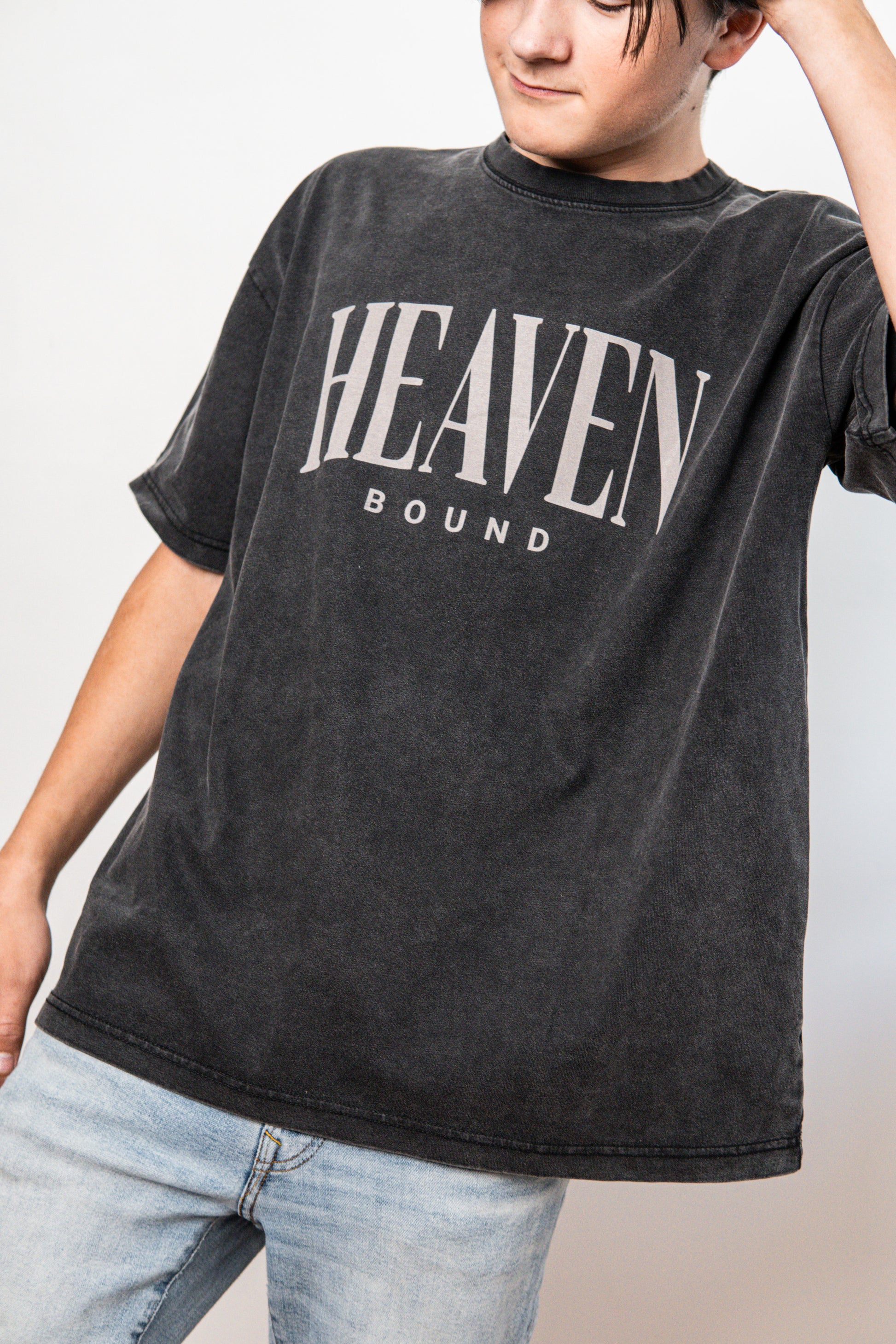 Heaven Bound Vintage Wash Tee front view