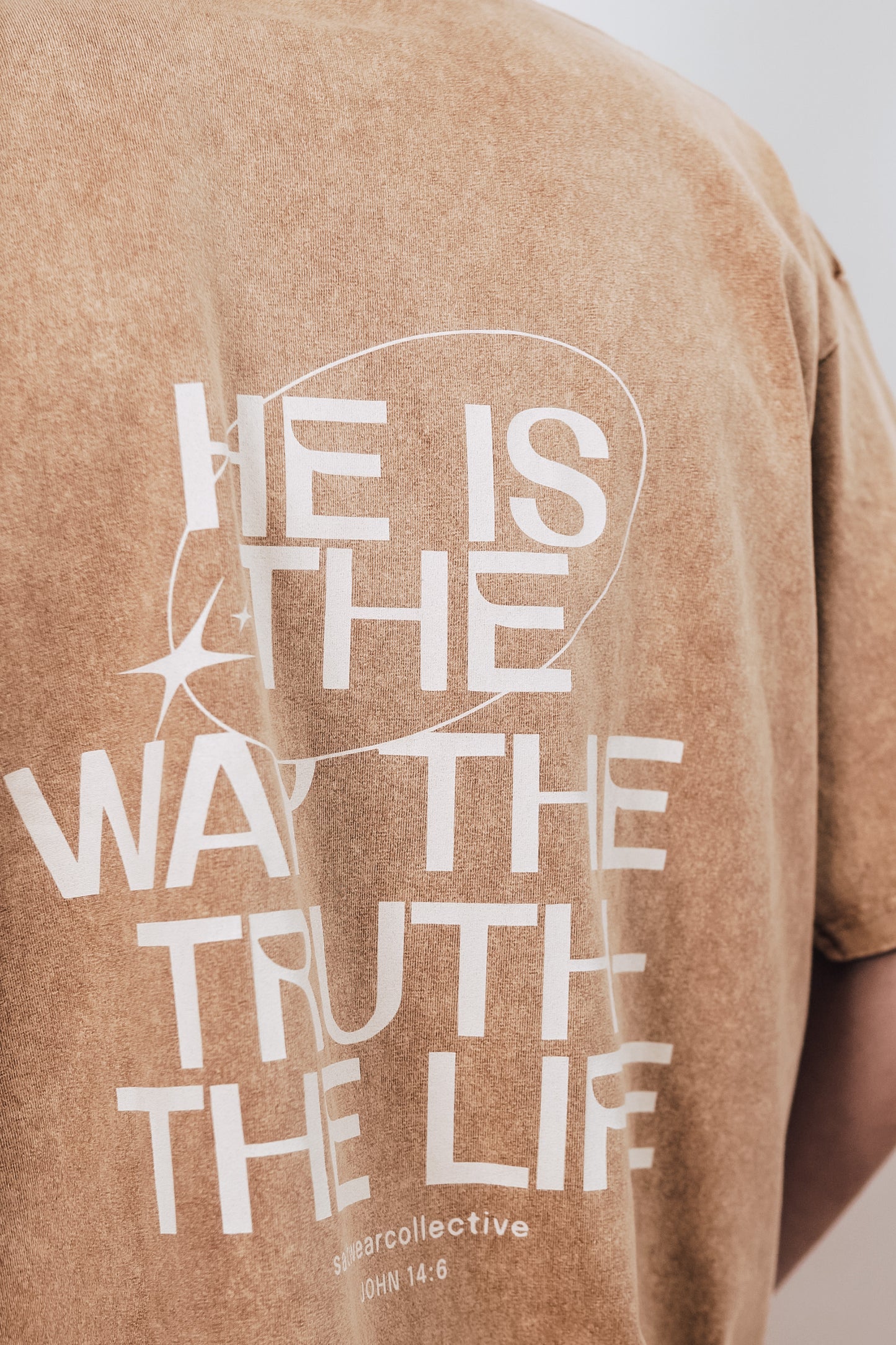 He Is the Way T-Shirt back design with Christian message