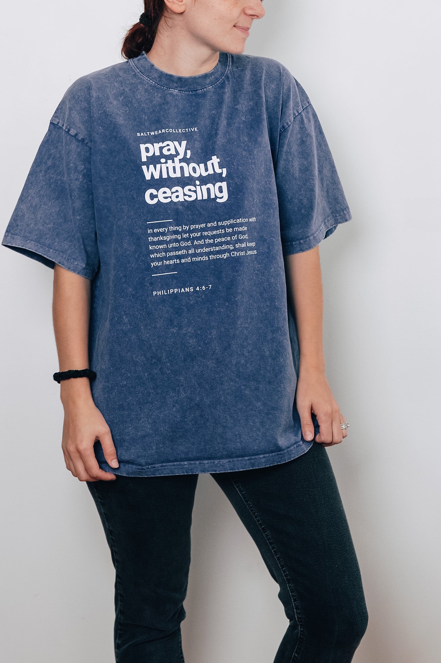 Pray Without Ceasing tee encouraging faith over stress