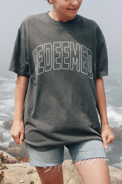 Model wearing Redeemed Christian tee