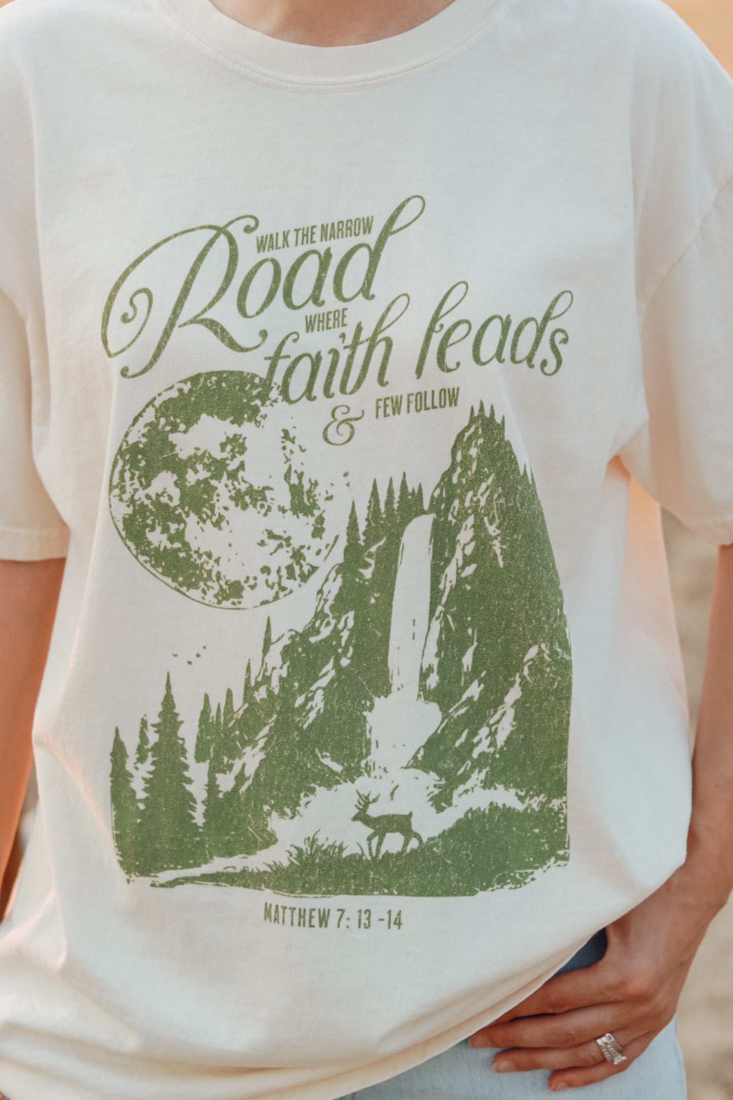 Road Less Traveled Christian t-shirt front view