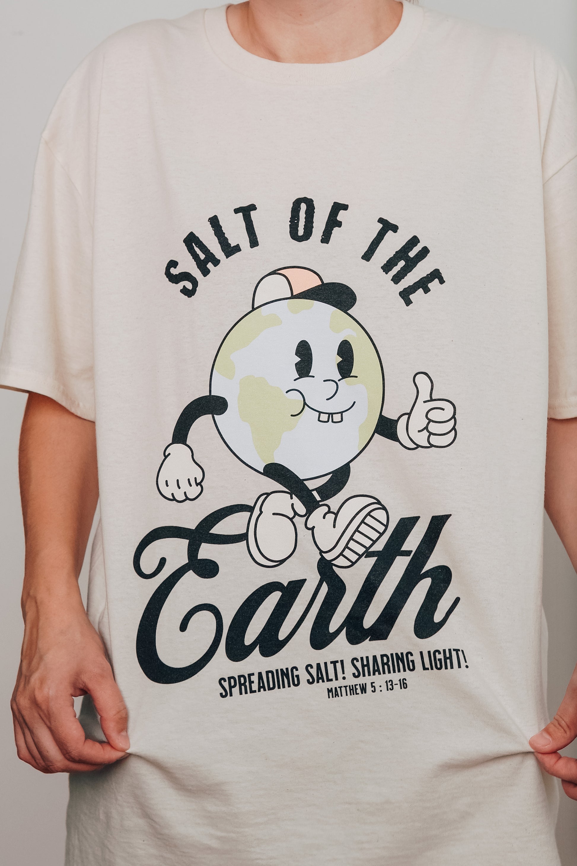 Sustainable cotton Salt of the Earth faith-based tee
